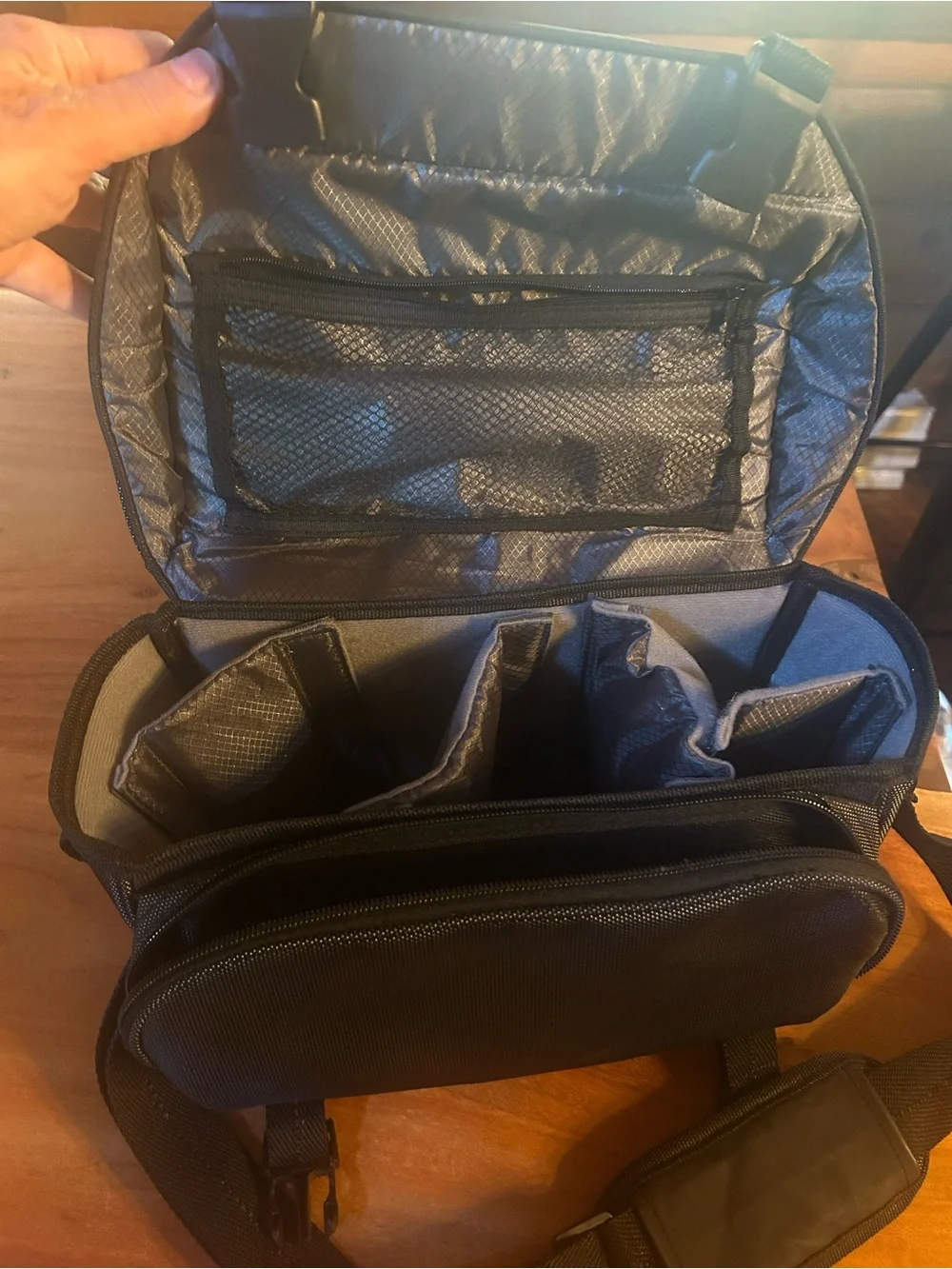 Nikon Black and Gray Padded Camera Messenger Bag